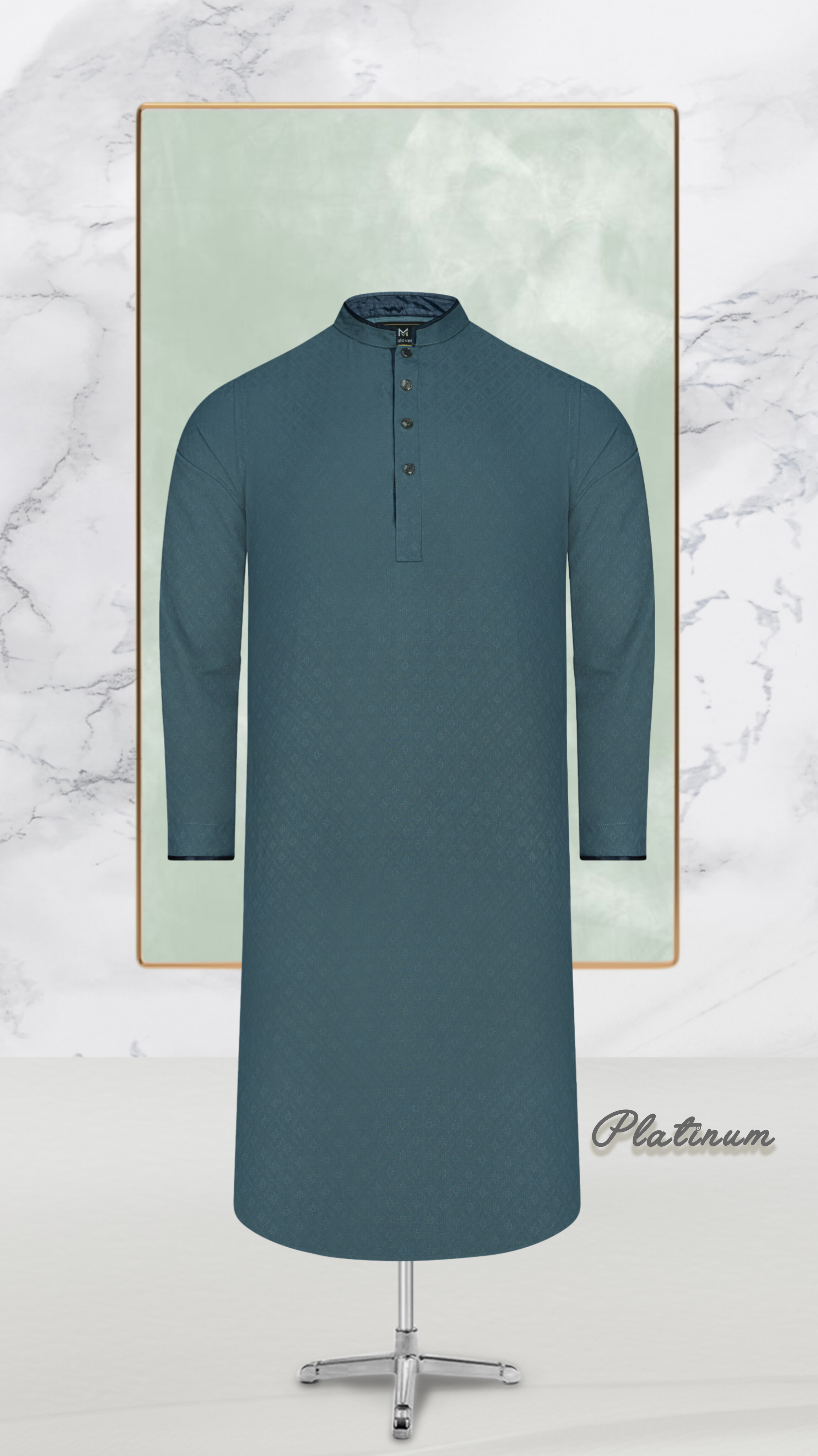 Platinum Pakistani Jaccuard cotton Panjabi